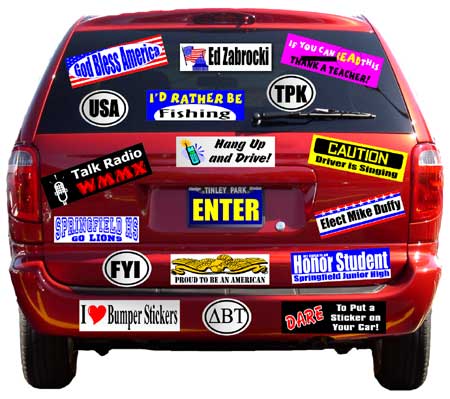 Funny Political Bumper Sticker on Bumper Stickers Are Funny Political And Weird And Growing More Rare